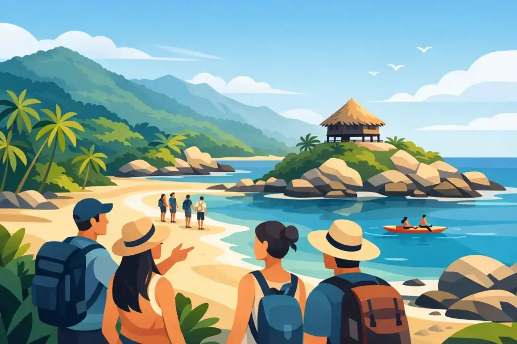 Experiencia de viaje en grupo cerca del Tayrona