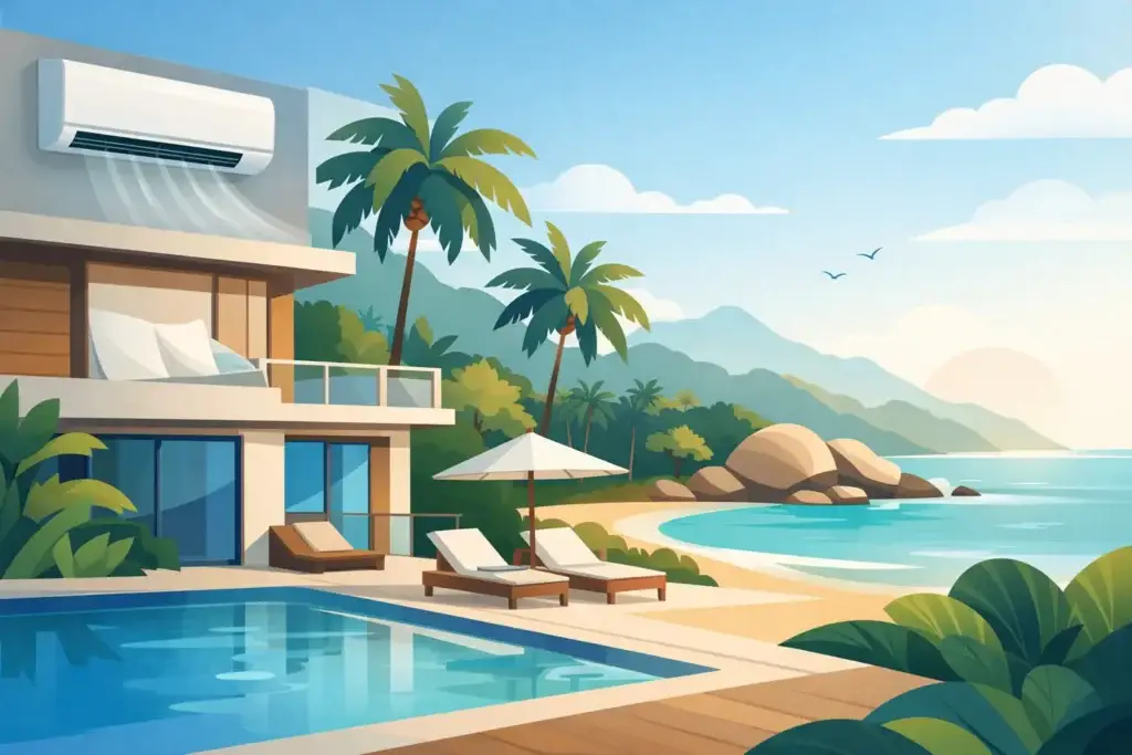 Hotel cerca Tayrona con aire acondicionado