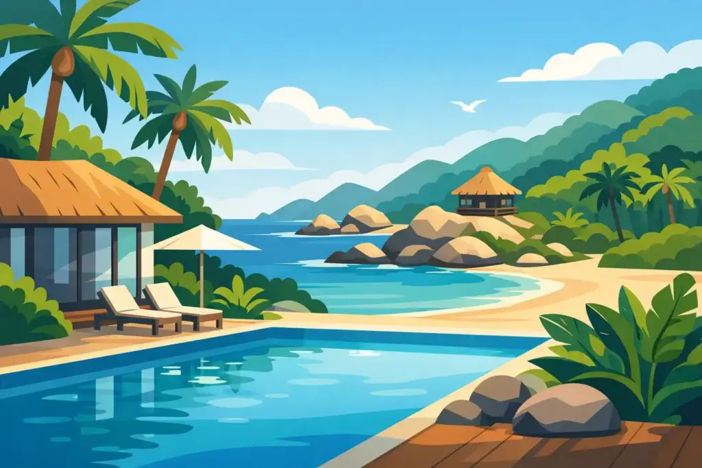 Alojamiento con piscina cerca del Parque Tayrona