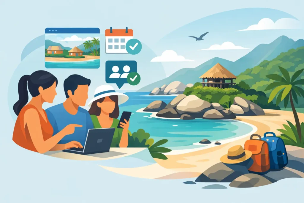 Reserva grupal cerca de Tayrona sin enredos