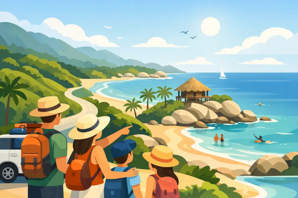 Plan de viaje familiar a Tayrona desde Guachaca