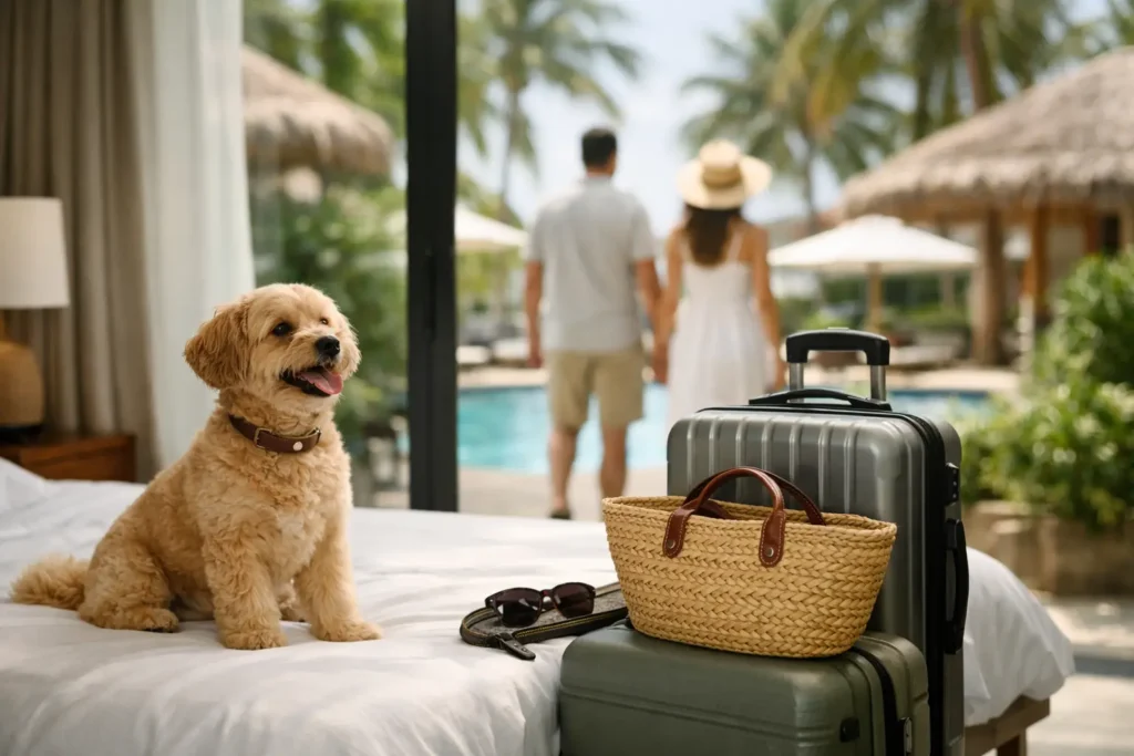 Política de mascotas y tarifas en hotel Guachaca