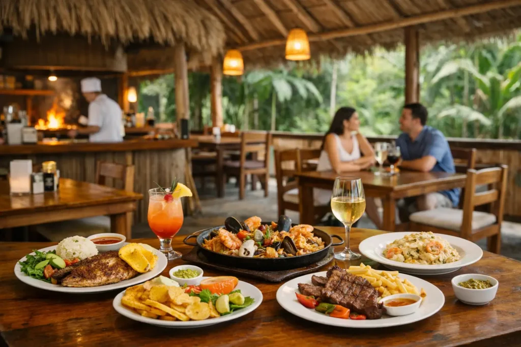 Restaurante en Guachaca con comida local e internacional