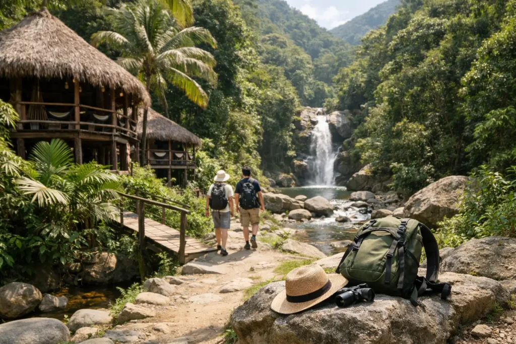 Ruta a Quebrada Valencia desde Hotel Guachaca
